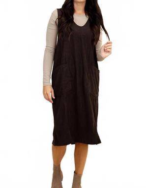 NEW TEA N ROSE wells overall dress in brown